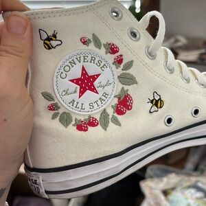 Custom embroidered converse high tops